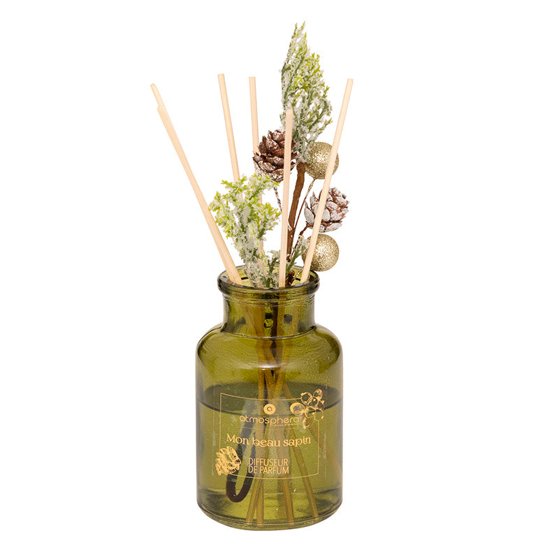 Bouquet parfumé en verre 100ml vert Secret des bois Feeric lights and Christmas