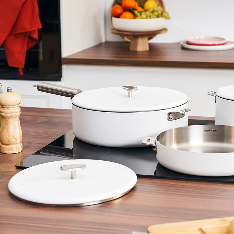 Couvercle en inox 20 cm blanc La Merveilleuse Cookut