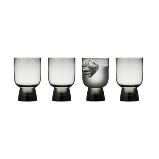 4 verres à eau en verre 30cl gris Sorrento Lyngby