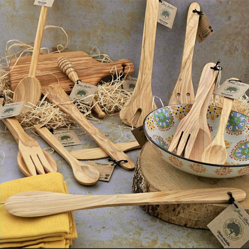 Spatule plate en bois d'olivier 30 cm Jean Dubost