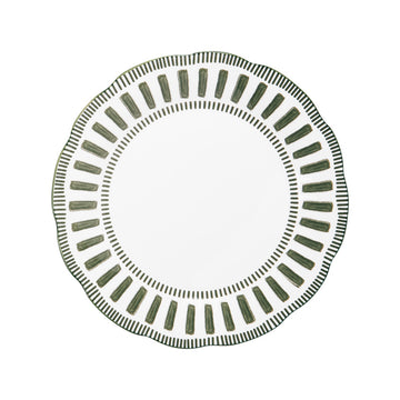 Assiette calotte porcelaine verte 22cm Napoli Table Passion