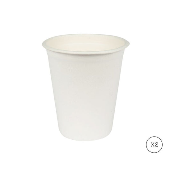Gobelet jetable biodégradable x8