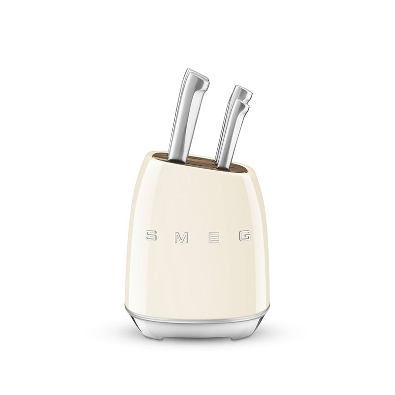 Bloc de 6 couteaux Crème Années 50 Smeg