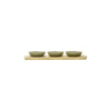 Plateau en bambou avec 3 bols vert pur Shoku