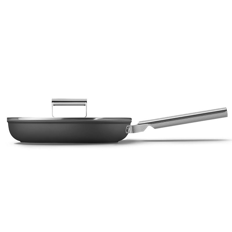 Poêle anti-adhésive 28 cm Noir Mat Années 50 Smeg