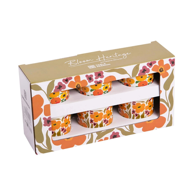 Coffret de 6 tasses jaune en porcelaine 14cl Bloom her Table Passion