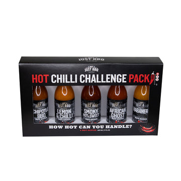 Coffret de 5 sauces piquantes hot chilli challenge 260ml Not Just BBQ