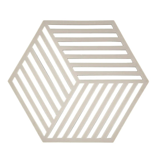 Dessous de plat hexagone gris