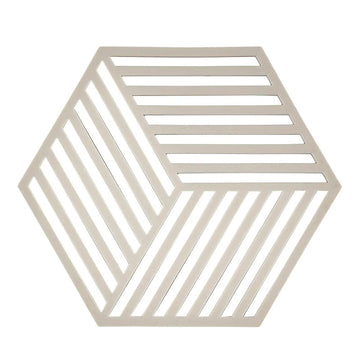 Dessous de plat hexagone gris