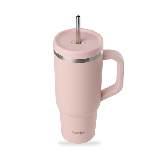 Mug isotherme en inox 900ml rose Travel Cup Qwetch