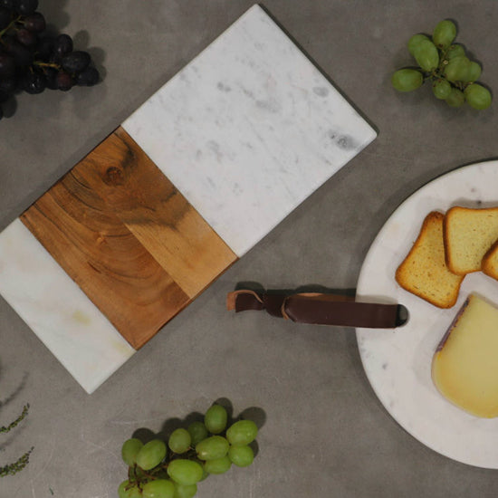 Planche rectangle en marbre et bois Be Home