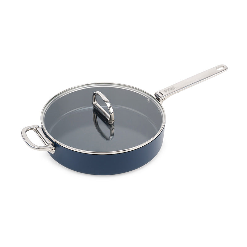 Sauteuse et couvercle antiadhésif 28cm bleue SPACE Joseph Joseph